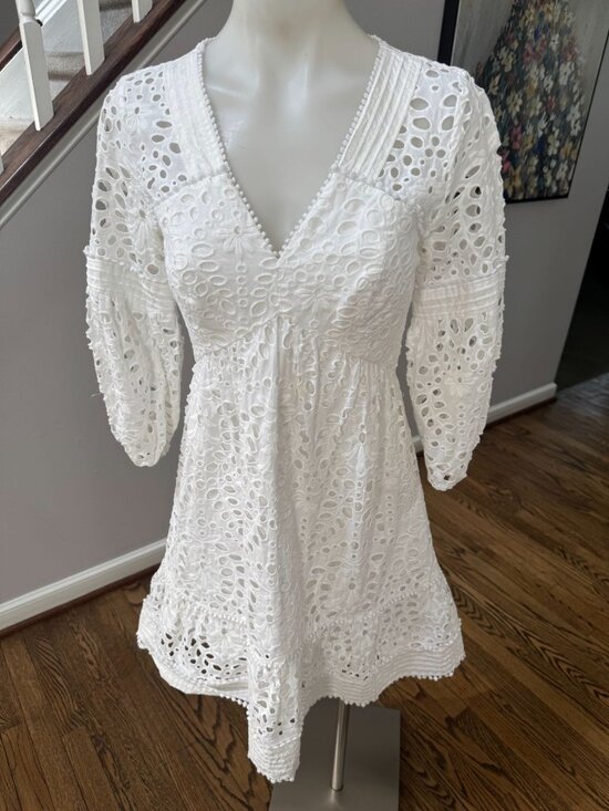Lilly Pulitzer Dresses & Skirts - Lilly Pulitzer Lucinda Eyelet Mini Dress White Size 0